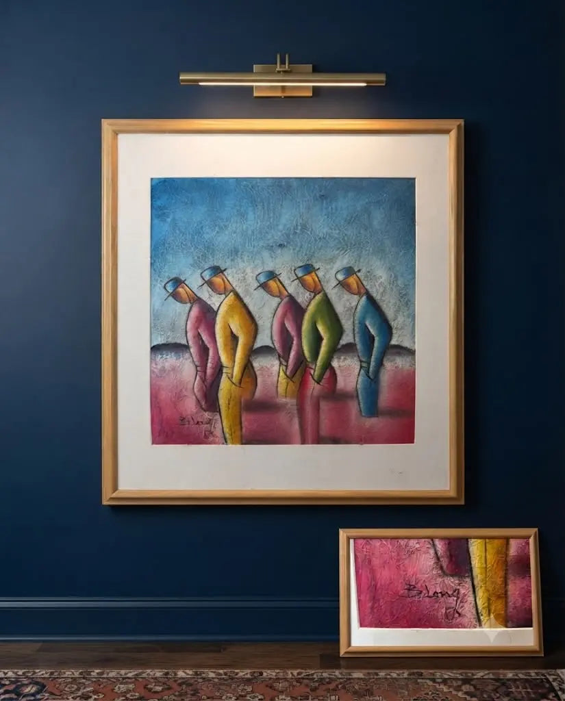 Stage Rhythm, Captivating Contemporary Figural Art by B. Long, 28" x 35"